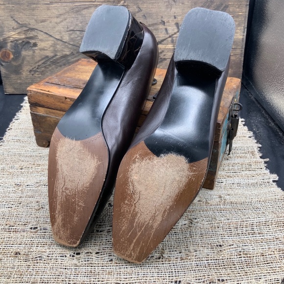 Stuart Weitzman Leather Block Heel Pumps-7-EUC - Picture 7 of 7